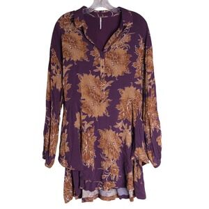 free people shibori long sleeve tunic dress Free People Womens Shibori Mini Dress Tunic Long Sleeve Blue Medium Flowy